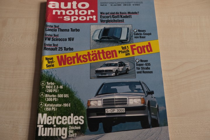 Deckblatt Auto Motor und Sport (14/1985)